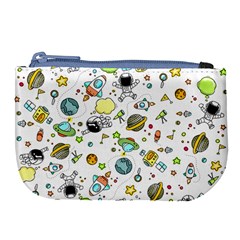 Space Pattern Large Coin Purse by Valentinaart