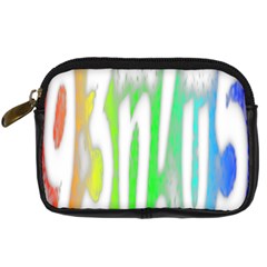 Genius Funny Typography Bright Rainbow Colors Digital Camera Cases by yoursparklingshop