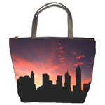 Skyline Panoramic City Architecture Bucket Bags Front