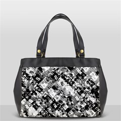 Black And White Patchwork Pattern Office Handbags (2 Sides)  by dflcprints