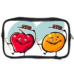 Dancing Fruit Apple Organic Fruit Toiletries Bags 2-side by Simbadda