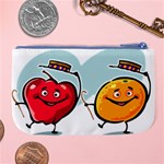 Dancing Fruit Apple Organic Fruit Large Coin Purse Back