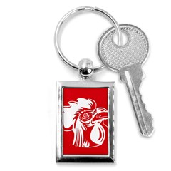 Cock Logo Emblem Symbol France Key Chains (rectangle)  by Simbadda