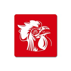 Cock Logo Emblem Symbol France Square Magnet by Simbadda