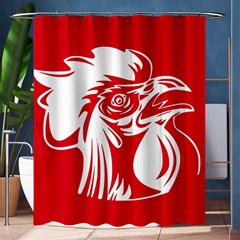 Cock Logo Emblem Symbol France Shower Curtain 60  X 72  (medium)  by Simbadda