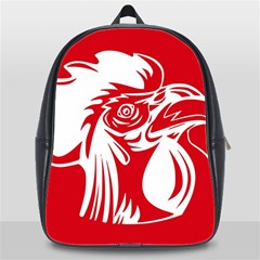 Cock Logo Emblem Symbol France School Bag (xl) by Simbadda