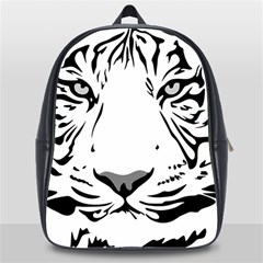 Tiger Pattern Animal Design Flat School Bag (xl) by Simbadda