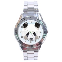 Background Show Graphic Art Panda Stainless Steel Analogue Watch by Simbadda