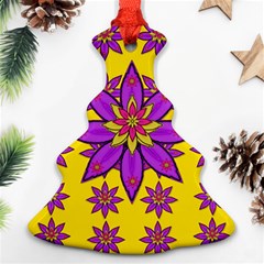 Fantasy Big Flowers In The Happy Jungle Of Love Ornament (christmas Tree)  by pepitasart