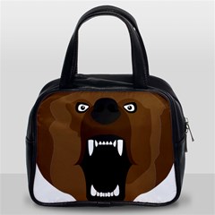 Bear Brown Set Paw Isolated Icon Classic Handbags (2 Sides) by Nexatart