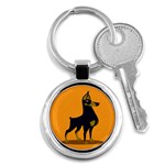 Illustration Silhouette Art Mammals Key Chains (Round)  Front