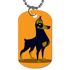 Illustration Silhouette Art Mammals Dog Tag (one Side) by Nexatart