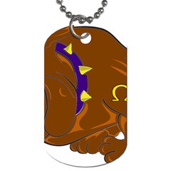 Bulldog Cartoon Angry Dog Dog Tag (one Side) by Nexatart