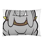 Gray Happy Dog Bulldog Pet Collar Pillow Case (Two Sides) Front