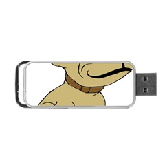 Dog Cute Sitting Puppy Pet Portable Usb Flash (one Side) by Nexatart