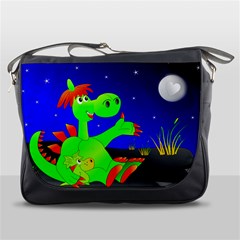 Dragon Grisu Mythical Creatures Messenger Bags by Nexatart