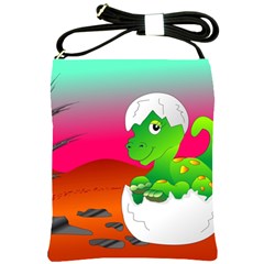 Dinosaur Dino Baby Dino Lizard Shoulder Sling Bags by Nexatart