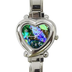 Lilac And Lillies 1 Heart Italian Charm Watch by bestdesignintheworld