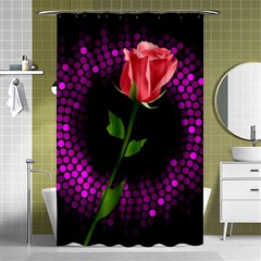 Rosa Black Background Flash Lights Shower Curtain 48  X 72  (small)  by Sapixe