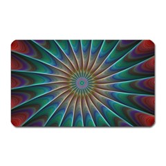 Fractal Peacock Rendering Magnet (rectangular) by Sapixe