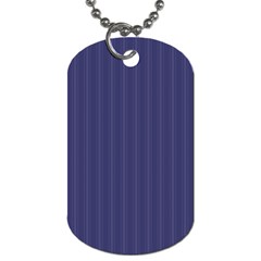 Subtle Textures Usa Flag Blue Mattress Ticking Pattern Dog Tag (one Side) by PodArtist