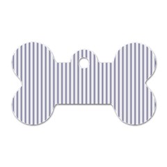 Mattress Ticking Narrow Striped Pattern In Usa Flag Blue And White Dog Tag Bone (one Side) by PodArtist