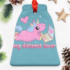 Long Distance Lover - Cute Unicorn Bell Ornament (two Sides) by Valentinaart