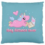 Long distance lover - Cute Unicorn Standard Flano Cushion Case (Two Sides) Back