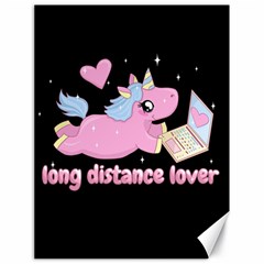 Long Distance Lover - Cute Unicorn Canvas 18  X 24   by Valentinaart