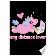 Long Distance Lover - Cute Unicorn Canvas 20  X 30   by Valentinaart