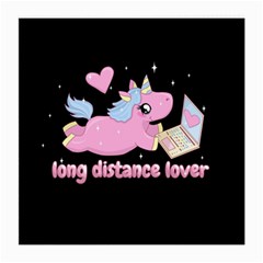 Long Distance Lover - Cute Unicorn Medium Glasses Cloth (2-side) by Valentinaart