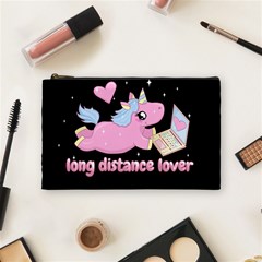 Long Distance Lover - Cute Unicorn Cosmetic Bag (medium)  by Valentinaart