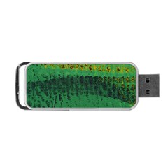 Green Fabric Textile Macro Detail Portable Usb Flash (two Sides) by Sapixe