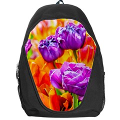 Tulip Flowers Backpack Bag by FunnyCow