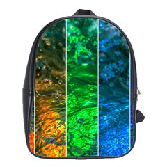 Rainbow Of Water School Bag (large) by FunnyCow