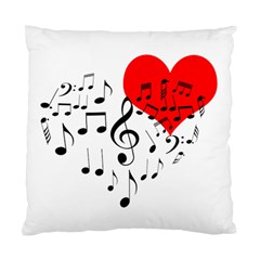 Singing Heart Standard Cushion Case (one Side) by FunnyCow