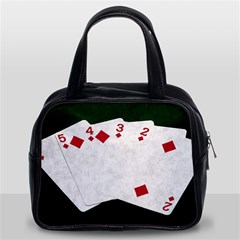 Poker Hands   Straight Flush Diamonds Classic Handbags (2 Sides) by FunnyCow