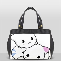 Kitty Cuddling Cat Kitten Feline Office Handbags (2 Sides)  by Sapixe