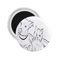 Dog Cat Pet Silhouette Animal 2 25  Magnets by Sapixe