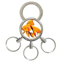 Goldfish Fish Tank Water Tropical 3-ring Key Chains by Sapixe