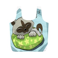 Kitten Kitty Cat Sleeping Sleep Full Print Recycle Bags (m)  by Sapixe