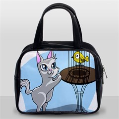 Cat Bird Cage Hunt Hunting Pet Classic Handbags (2 Sides) by Sapixe