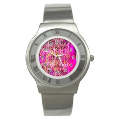 Hot Pink Mess Snakeskin Inspired  Stainless Steel Watch by flipstylezfashionsLLC