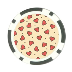 Design Love Heart Seamless Pattern Poker Chip Card Guard (10 Pack) by Nexatart