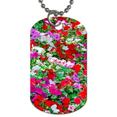 Colorful Petunia Flowers Dog Tag (one Side) by FunnyCow