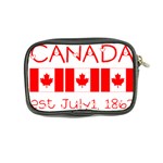 Canada Day Maple Leaf Canadian Flag Pattern Typography  Coin Purse Back