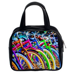 Colorful Bicycles In A Row Classic Handbags (2 Sides) by FunnyCow