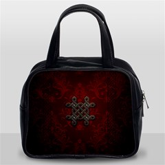 Decorative Celtic Knot On Dark Vintage Background Classic Handbags (2 Sides) by FantasyWorld7