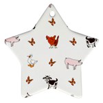 Farm Animals Star Ornament (Two Sides) Back