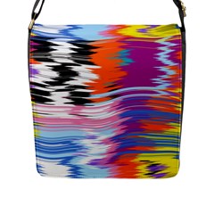 Waves                                    Flap Closure Messenger Bag (l) by LalyLauraFLM